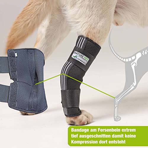 Nature Pet Tarsal- / Sprunggelenk Schutz Bandage 135° Winkel für Hunde (SS 3)