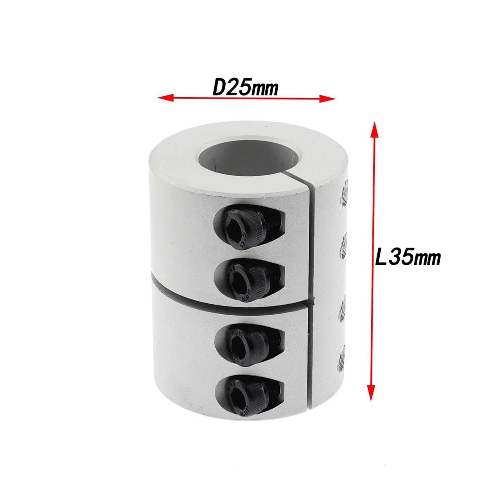 D25L35 Giunto for albero rigido Morsetto Giunto for servomotore passo-passo Componenti for stampante 3D 5/6/6,35/8/10/12 1 pz(6.35X8)