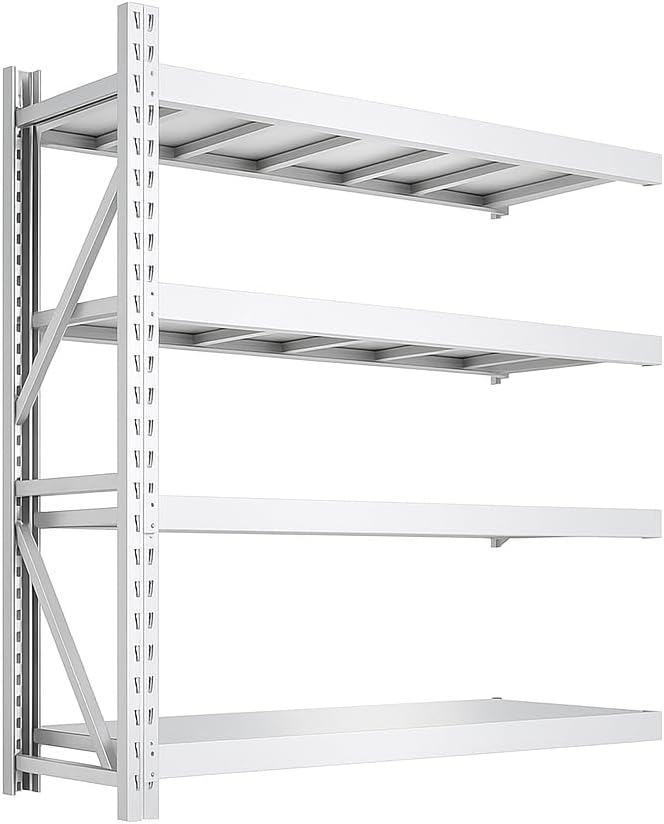 Heavy-Duty Metal Shelving Unit for Paint Cans, Spray Tools, and Workshop Chemical Storage