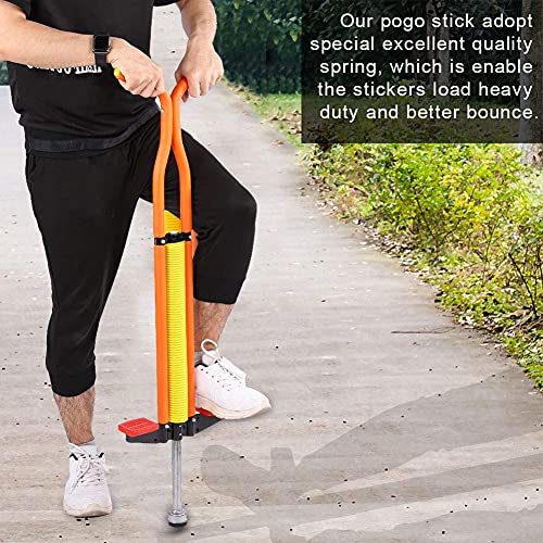 Pogo Stick for Kids Pogo Stick for Boys and Girls, Pogo Sticks for Ages 7 and Up, .Load Capacity 88Lbs, Easy Grip, Pogo Stick for Hours of Wholesome Fun, Orange