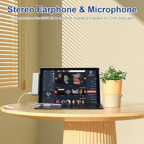 Surface Pro Docking Station, USB Hub with 4K HDMI, USB-C Thunderbolt 4 (Display+Data+100W PD), 2 USB 3.0, 3.5mm Audio, SD/TF Card Reader for Pro 9/10/11/X - Image 8