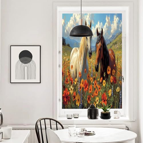 Vinilo decorativo para ventana con diseño de caballo miniatura 4