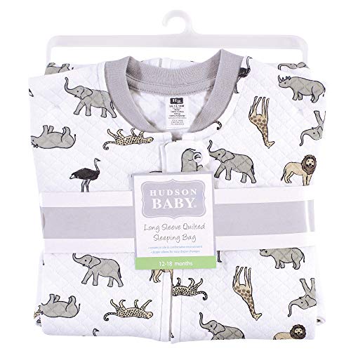 Image of Hudson Baby Unisex Baby Premium Quilted Long Sleeve Sleeping Bag and Wearable Blanket