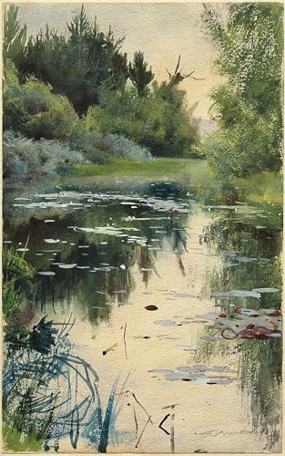Tableau toile affiches d'art Anders Zorn paysage étude décoration murale