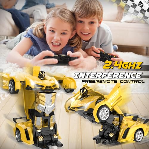 image for Britik Transform Remote Control Car - Rc Cars, One-Button Transforming