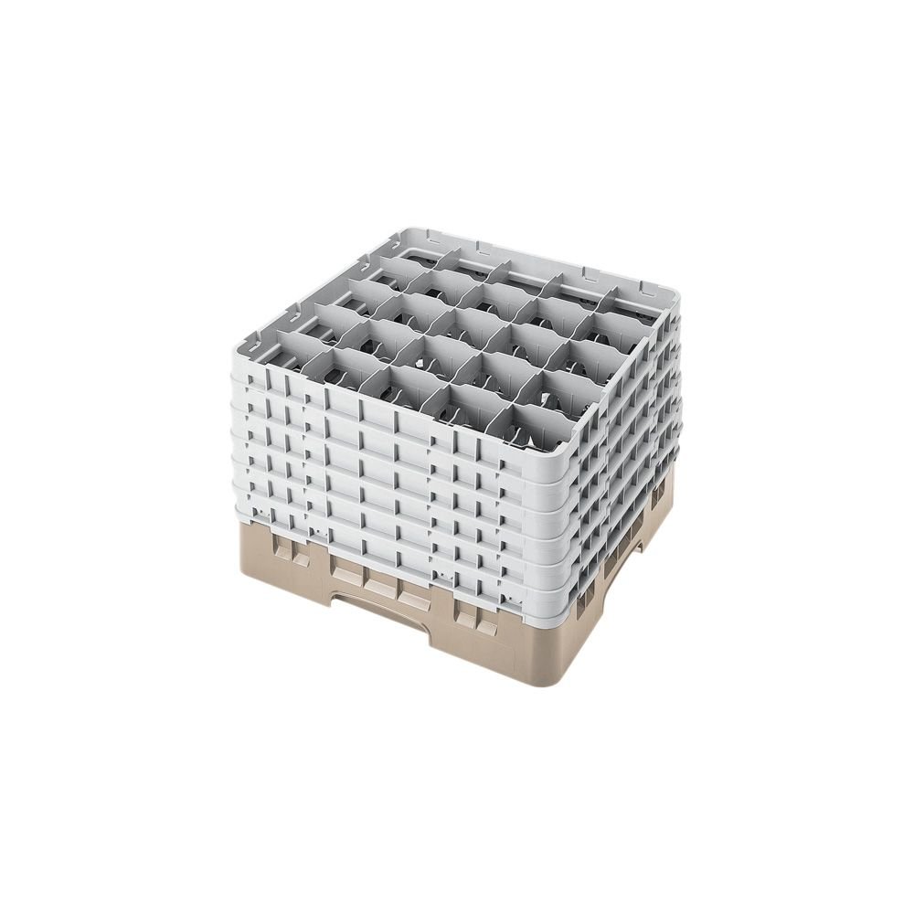 Camrack Glass Rack, W/6 Extenders, Full Size, Low Profile, 25 Compartments, 3-1/2'' Max. Dia., (2 Pieces/Unit)