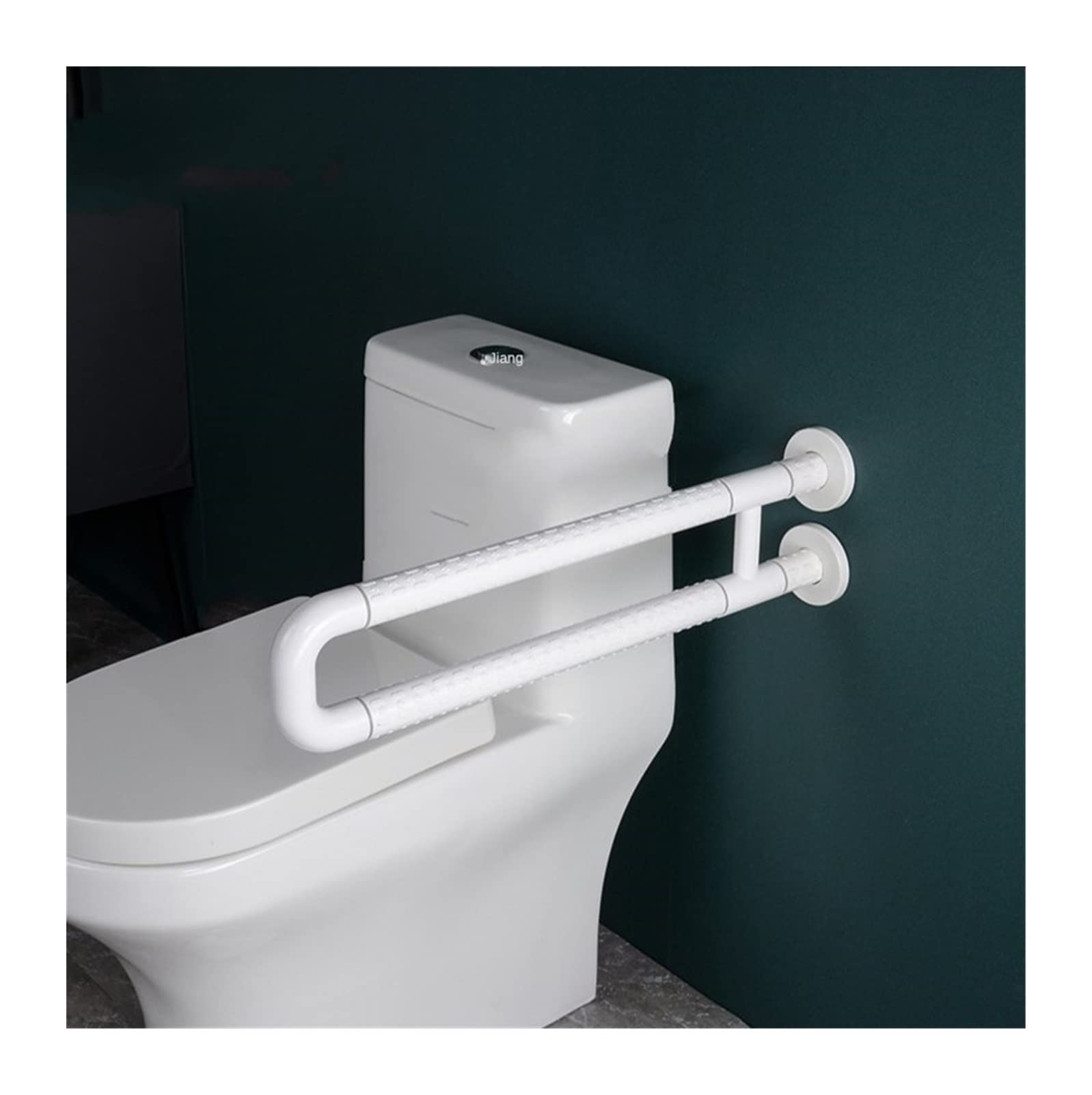 Wdsopk White Housewares Stainless Steel Bathroom Shower Handrails Elderly Toilet Safety Handrails Non-Slip Auxiliary Handles For The Disabled Grab Rail（White）