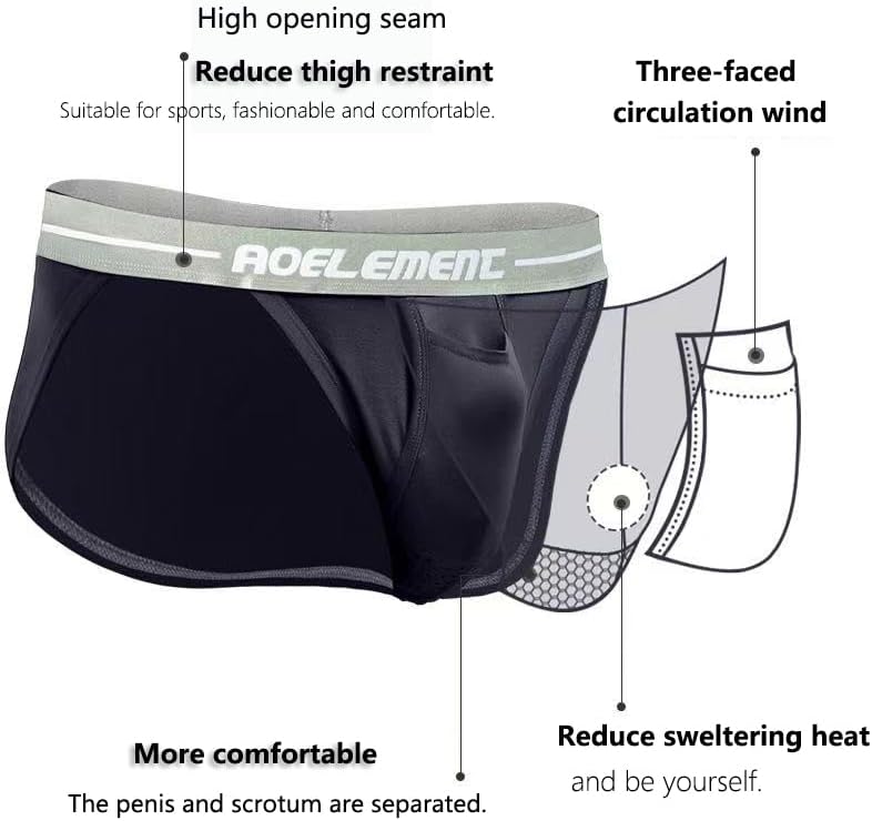 Men's Jockstrap Sexy Underwear Bikini Briefs Soft Breathable Bulge Pouch Underwear Thongs Jock Strap - Image 4