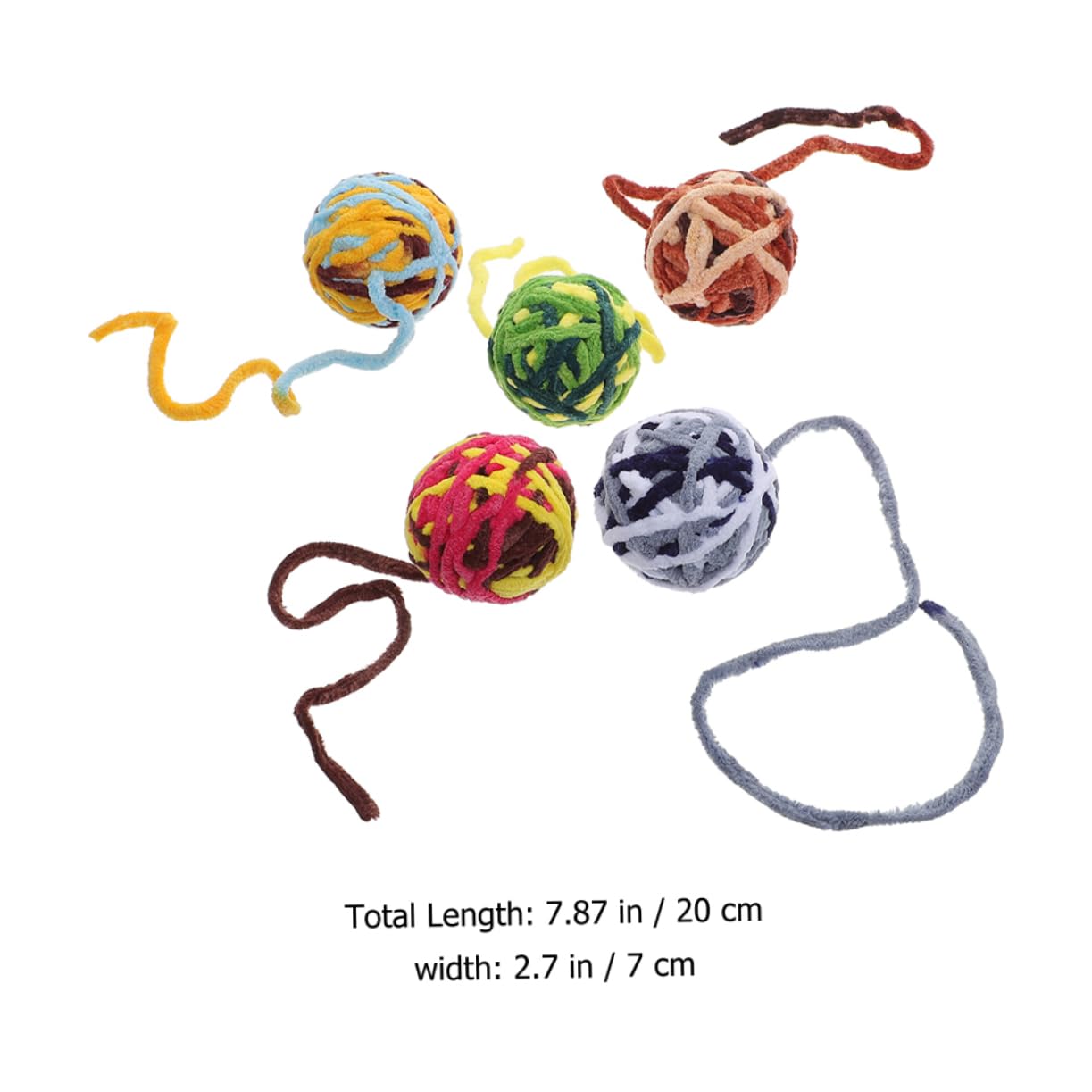SUPVOX 25pièces Balles Colorées avec Clochettes pour Chats Jouets Portables Amusants pour Chatons Et Accessoires De Jeu pour Chats Style Mixte