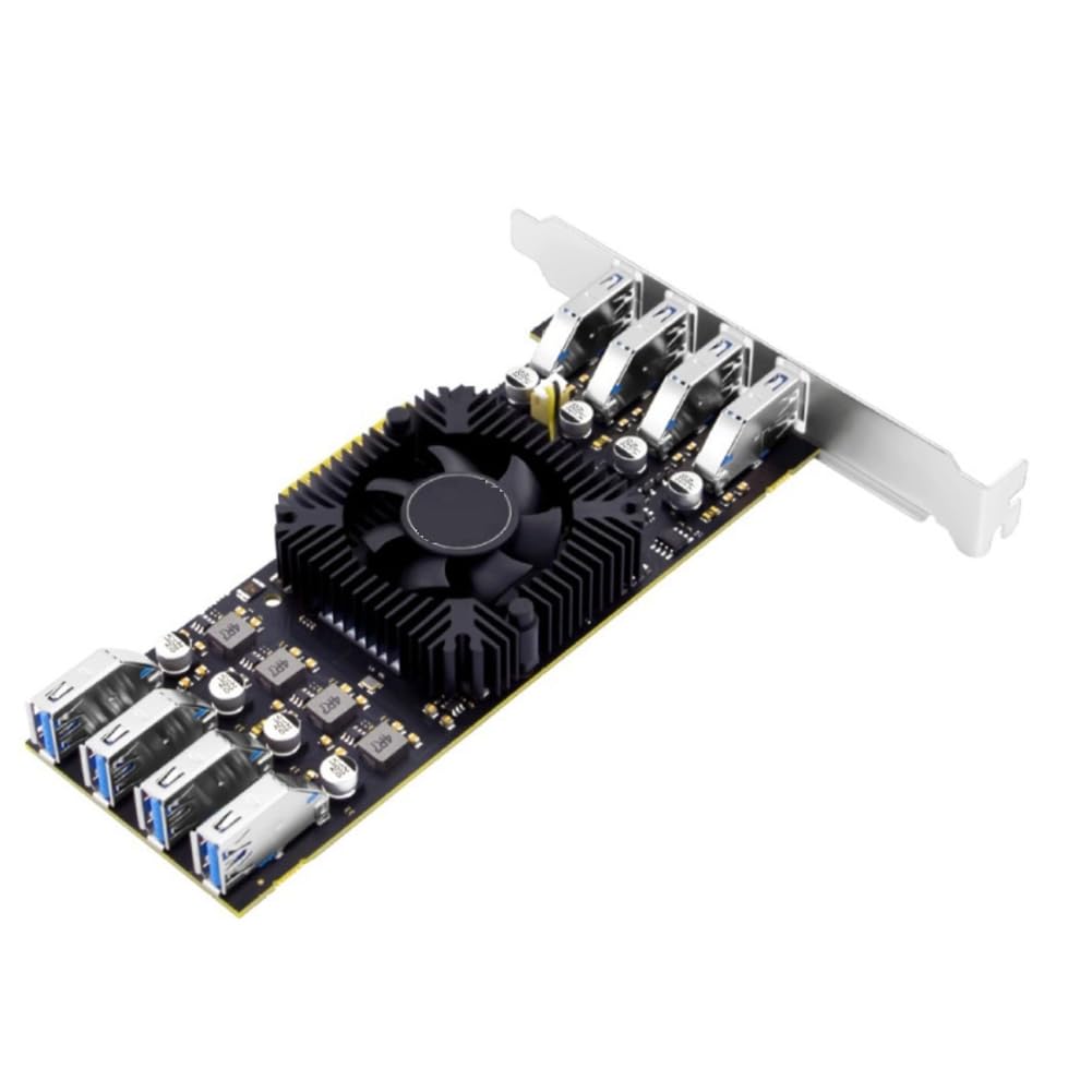 Adattatore PCI Express USB3.2 PCI-e A Scheda di Espansione USB 3.2 A 8 Porte Scheda Controller PCIe X4 USB3.0 A 4 Canali per Fotocamera