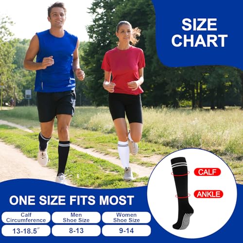 3 Pair Non Slip Compression Socks for Women Men 20-30 Mmhg Anti Skid Graduated Compression Socks3