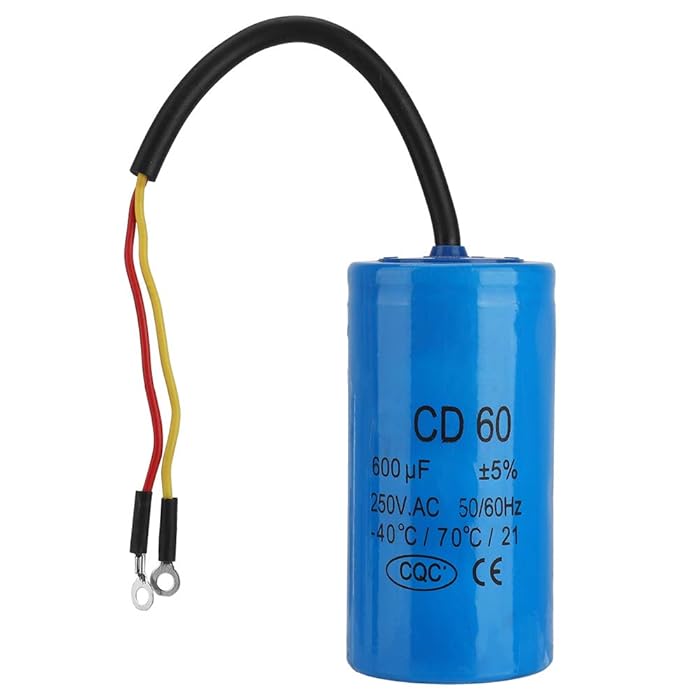 Buy CD60 Run Capacitor, 600uF Motor Start Capacitor with Wire Lead