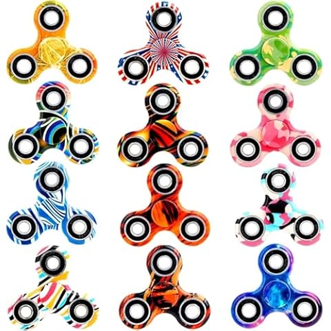 SCIONE 12 Pack Fidget Spinners for Stress Relief Cover
