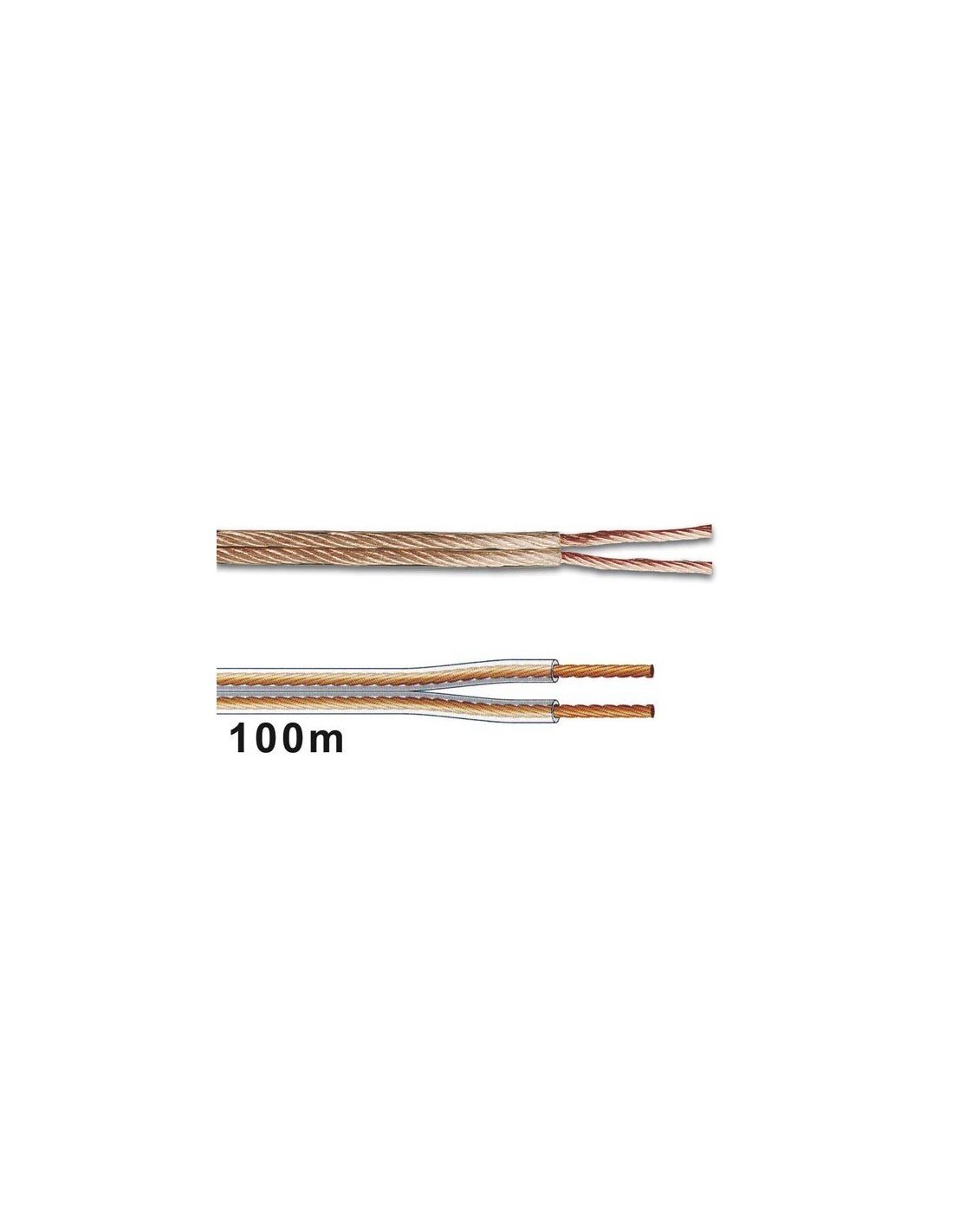 Velleman PLW225 przewód głośnikowy, przezroczysty, 2 x 2,50 mm²
