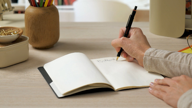 Rotring 1904292 Rapid PRO Ballpoint Pen, Medium Point - Black