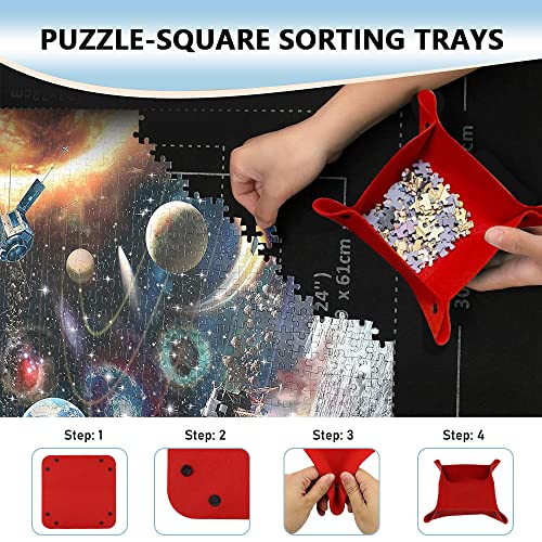 DAGORD Tappeto Puzzle Rotolo Feltro Tappetino di