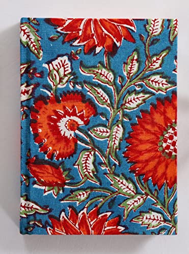 Image of Ravaiyaa - Attitude is everything Hand Block Printed Fabric Journal Handbound Notebook Gifts for Writers Recycled Paper Notebook Diary