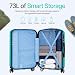 Preston Morgan Medium Suitcase on 4 Dual Spinner Wheels Super Lightweight ABS Hard Shell Hold Check in with Built-in TSA Lock (Mint Green, 75L)