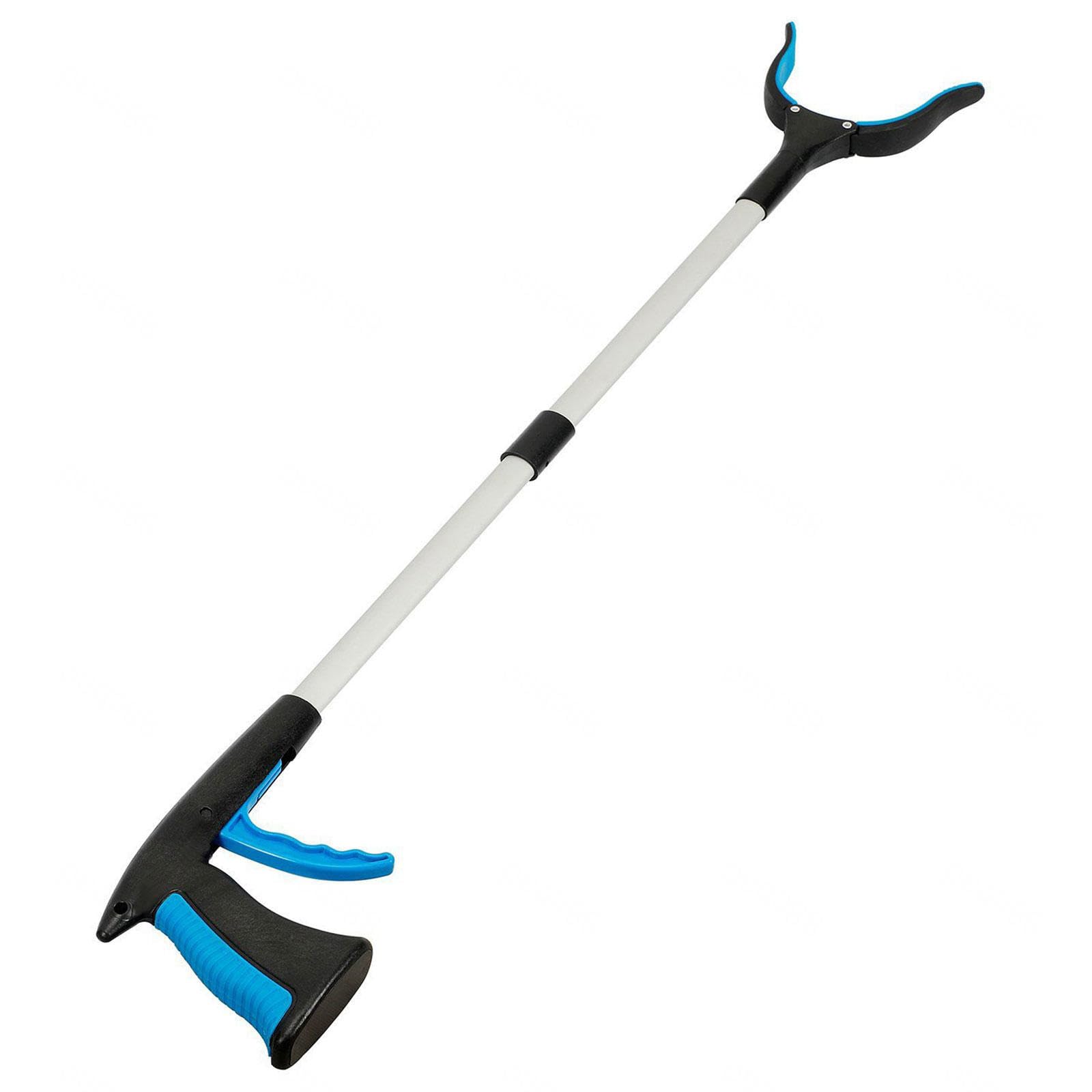 AMNOOL Agarrador de Alcance Extra Largo de 32 Pulgadas para Ancianos - Pinza Plegable y Herramienta de Alcance con Mordaza Giratoria (Paquete de 2),Blue