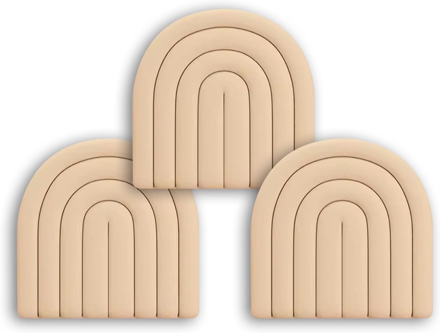Coussinets muraux anti-collision 3D lot de 3 panneaux rembourrés pour chambre d'enfant