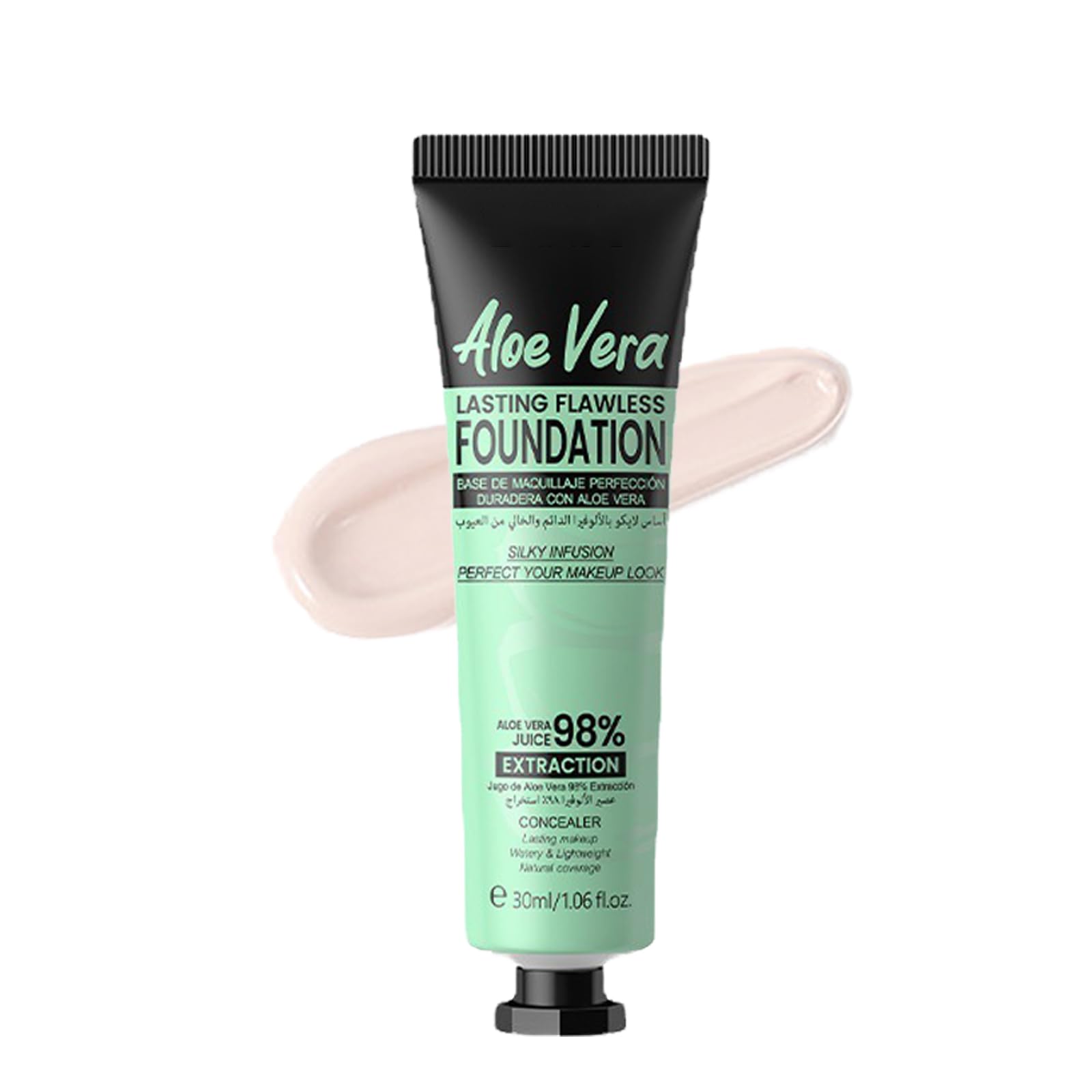 Foundation, Full Coverage Foundation, Soft Silky Foundation Makeup High Coverage Smooth Creamy Finish, Long Lasting 24HR Waterproof Lightweight Breathable, Moisturizing Makeup Foundation(Ivory)