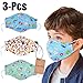 Dust Mask for Kids,Aniwon 3 Pcs PM2.5 Kids Mouth Face Mask with 6 Pcs Activated Carbon Filter Insert,Washable Cute Cotton Mouth Mask with Adjustable Straps (Blue)