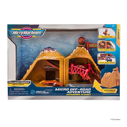 Micro Machines Micro Off-Road Adventure Expandable Playset - Features 1 Exclusive Mini-Vehicle - Collectible Themed Toy Cars – Tiny Vehicles, Huge World – Collect Them All #TOP1