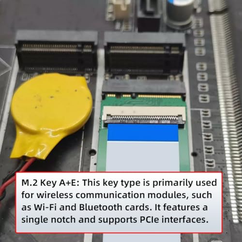 Adaptador M.2 NVME M-Key a llave A+E con cable plano flexible ChenYang 6