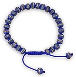 Hands Of Tibet Tibetan Prayer Mala Embedded Medicine Bracelet Yoga Healing Beads Adjustable Wrist Mala for Meditation Many Color Choices (Royal Blue)