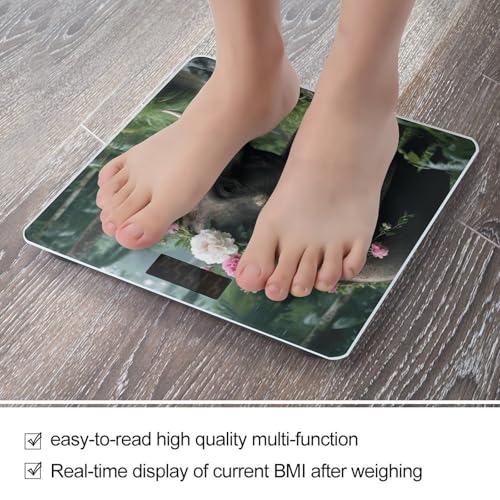 Báscula digital para baño con pantalla LCD y vidrio templado miniatura 5