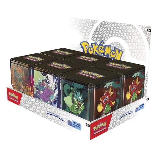 Pokémon Bandai, TCG, Stacking Tins (Q1 2025), Sammeln und Spielen Sie mit Ihren Lieblingskarten, PC10211