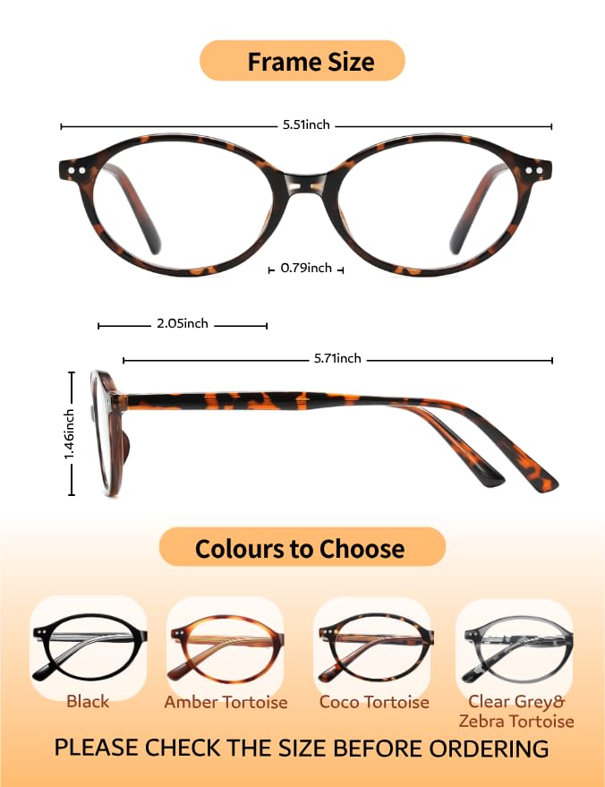 Image of Y2K Oval TR90 Blue Light Blocking Glasses Ultra Light Computer Screen Gaming for Woman