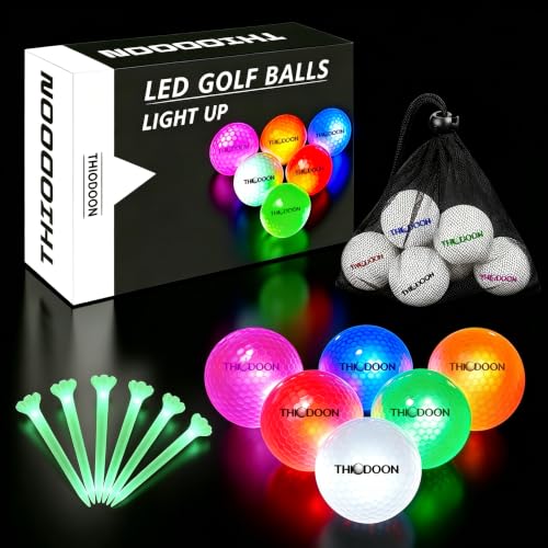 THIODOON Upgraded Resettable LED Golf Balls