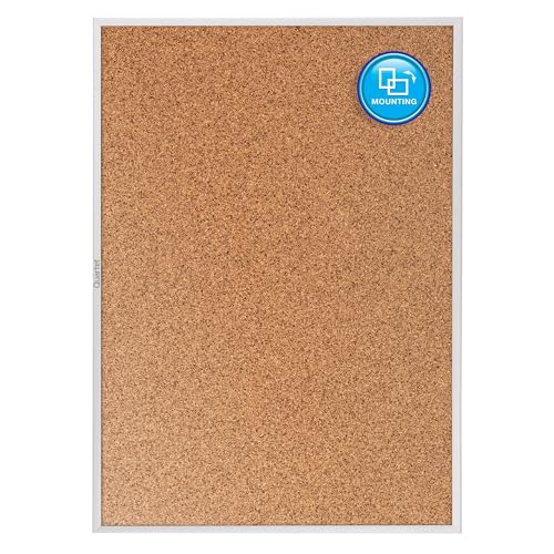 Image of Quartet Cork Bulletin Board, 5 x 3 Feet, Corkboard, Aluminum Frame (2305)