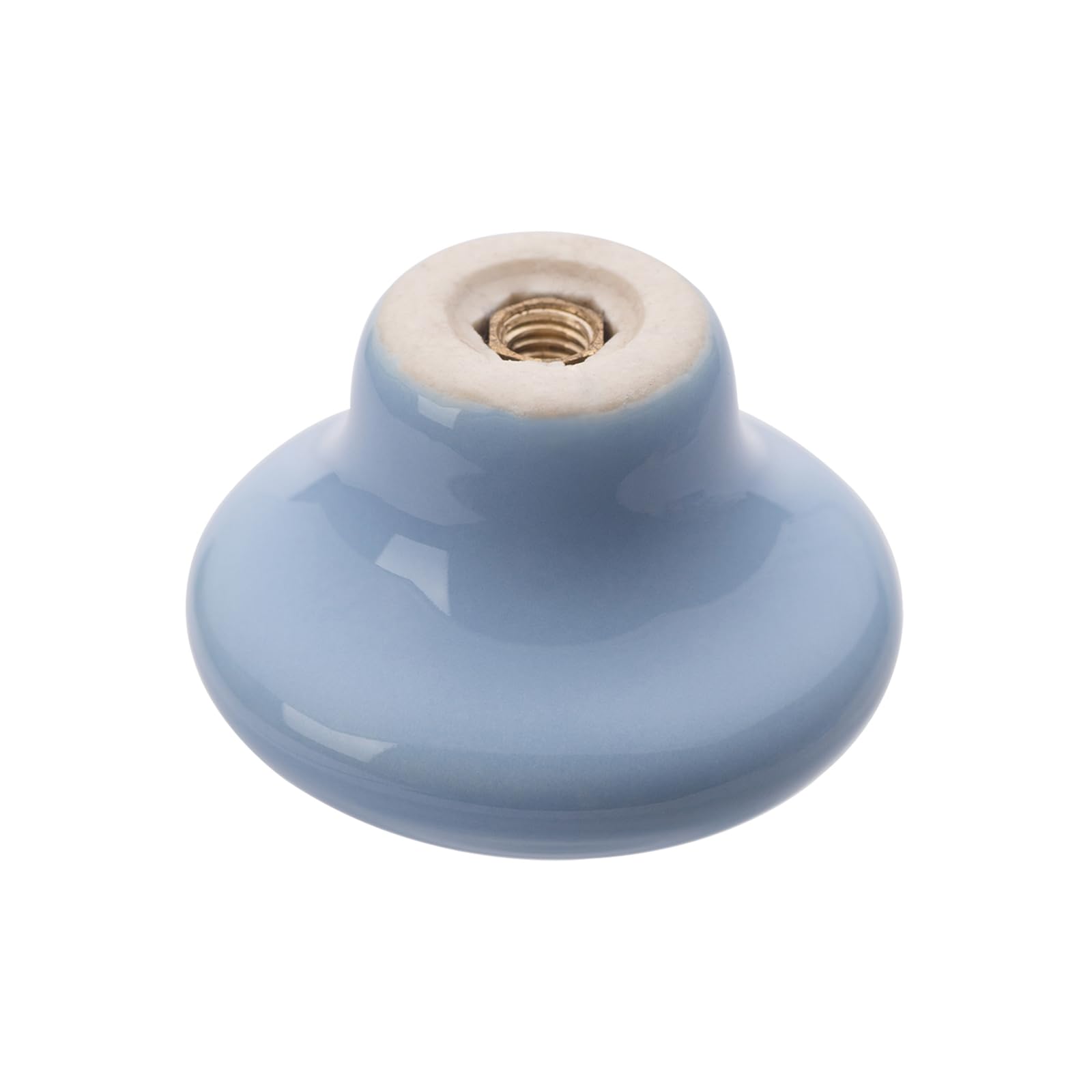 NAKUPENDA 6Pcs Manopole per Mobili Pomelli per Cassetti in Ceramica a Forma di Rotonde Pomello a Forma in Ceramica per Cassetto Cameretta Maniglie Delle Porte Armadi (Azzurro)