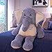 Xiaoahua Peluche Peluche éléphant Gris Peluche réconfortante Eli Animal poupée Enfants Cadeau d'anniversaire 58 cm Gris