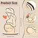 Pregnant Woman Picture Frame, Length 7 Inch Wooden Pregnant Photo Frame Baby Heart Sign Picture Frame Gift for Pregnant Women Wife New Parents