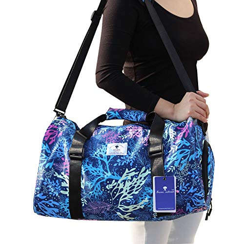 Original Floral Water Resistant Duffel Bag Gym bag Weekender Travel Bag for Gym Beach Travel School Daily Bags