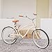 ACEGER 24 26 Inch Women Beach Cruiser Bike, Single Speed and 7 Speed, Adult Hybrid Bike Commuter Bicycle, Hi-Ten Steel Frame with Adjustable Handlebar and Saddle, Multiple