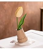 Creative Melting Ice Cream Cone Ceramic Vase, Decorative Flower Holder, Unique Home Decor