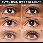 L'Oreal Paris Extensionist Mascara, Lengthening, Volumizing, and Curling Formula For a Lash Extension Eye Makeup Look, Washable Blackest Black - Image 2