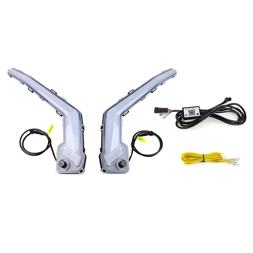 Bacar PC LED Front RGB Turn Signal Signature Lamp Light White for Can Am Maverick X3 Max R 4x4 XRS Turbo DPS 2017-2023 Motorbike