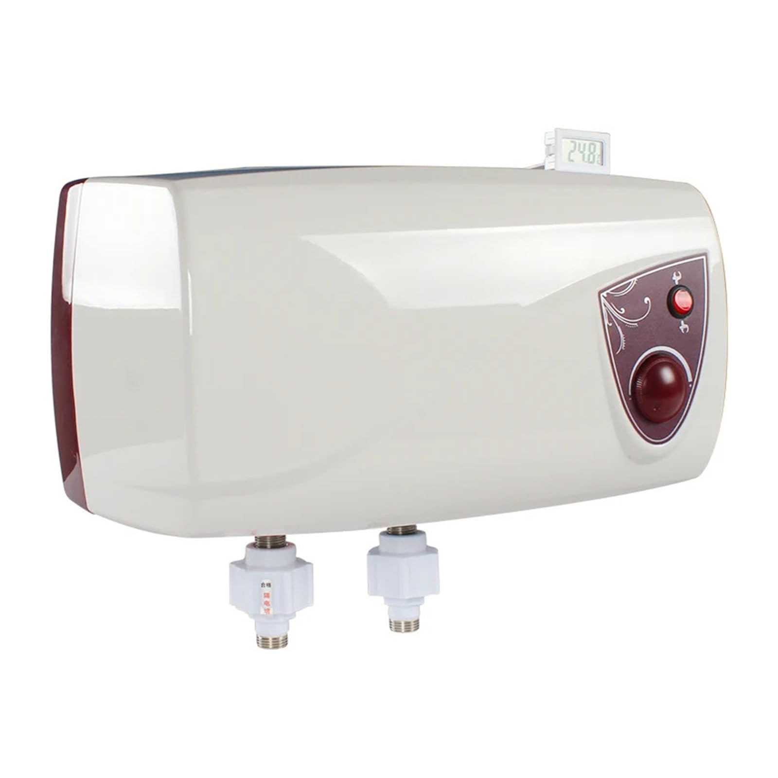 Scaldabagno for roulotte 12V/220V Scaldabagno Elettrico for roulotte da Campeggio 10L con misuratore della Temperatura dell'Acqua per modifiche Interne ed Esterne