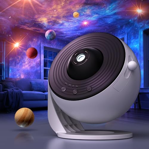 Image of L LOHAS LED Galaxy Projector for Bedroom, 13 in 1 Star Projector Night Light with Solar System Constellation Moon, LED Space Galaxy Lamp with Timer, Space Night Light Projector for Kids Adults Gifts