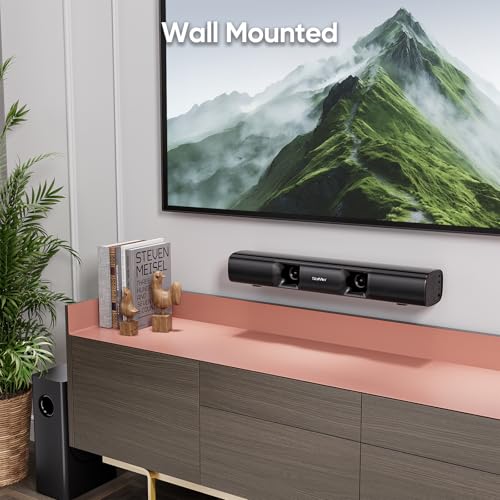 Saiyin Soundbar für Smart TV, 90W Compact Soundbar TV-Lautsprecher mit Subwoofer, 2.1Channel Home Theater Surround Sound System mit knackigen Stimmen und tiefen Bässen für TV PC Projektor – Bild 7