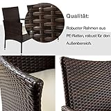 Merax Poly Rattan Garten Möbel Set Balkon Wohnzimmer - 2