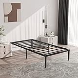 ZIYOO Twin Bed Frames, 16 Inches Platform Bed Frame, 3500lbs Heavy Duty Steel Slat, Non-Slip Design,...