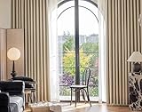 ➋ ♥ Taille: 132x244 CM(Largeur x Hauteur), 2 Panneaux Rideaux; Taille de Chaque Panneau (Largeur): 132CM; La hauteur du rideau est mesurée à partir du haut de l'anneau. Taille de Chaque Panneau (Hauteur): 244CM; En raison de la mesure manuelle, il peut y avoir une erreur de 1 à 3 cm.