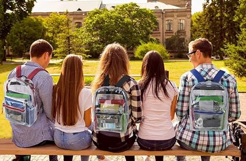 Image of Trail maker Clear Backpack Heavy Duty with Padded Straps, Side Pockets for Kids, Boys, Girls, School, Stadium Approved Events