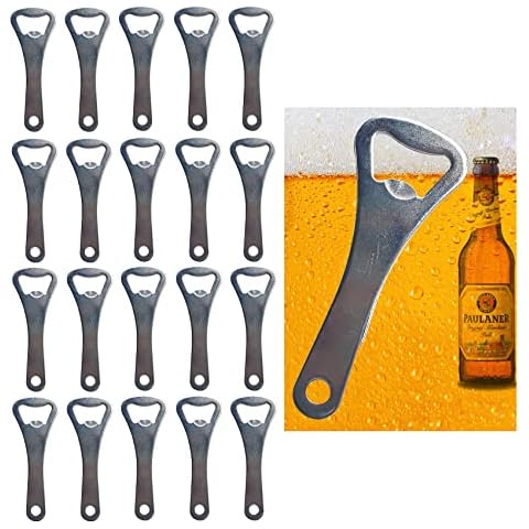 PANSHIYON 20-Pack Stainless Steel Bottle Openers Cover